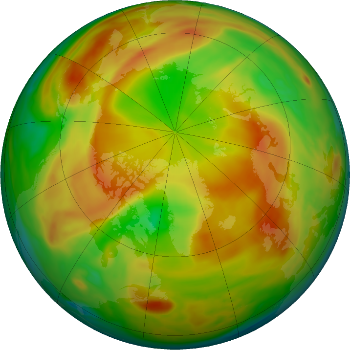 Arctic ozone map for 11 April 2021